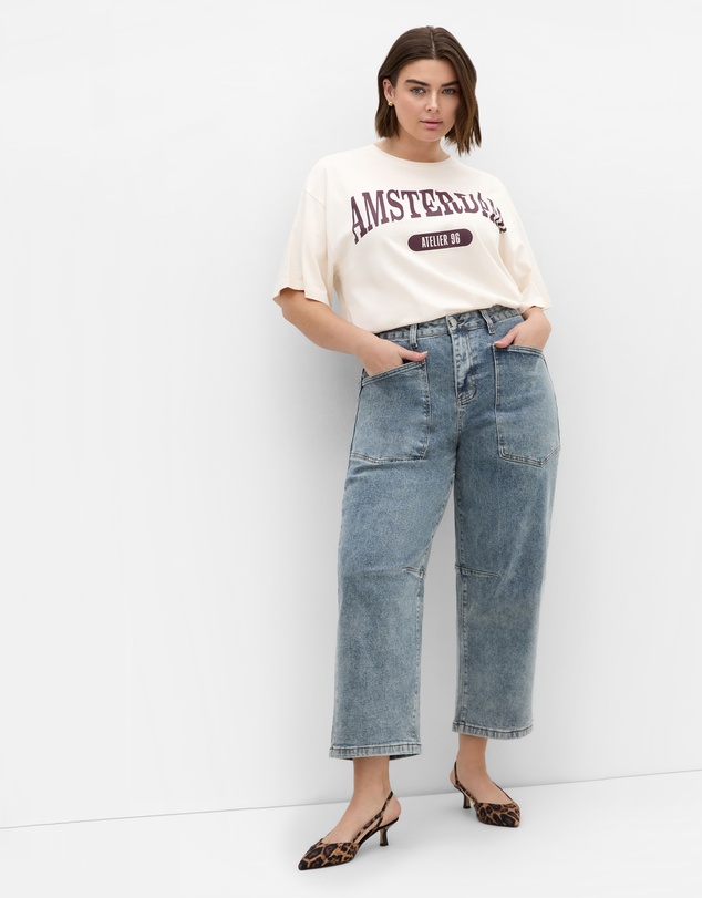 City Chic - Plus size Harley Fit Hazel Barrel Leg Jean - light wash