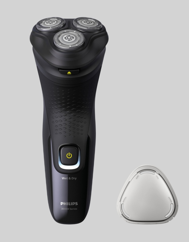 Philips - Philips Shaver Series 3000, 3D Floating heads, Wet & Dry, Pop-Up Trimmer, 1hr charging, Anti-corrosion Deep Black