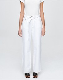 Marle - Belted Wide Leg Jeans
