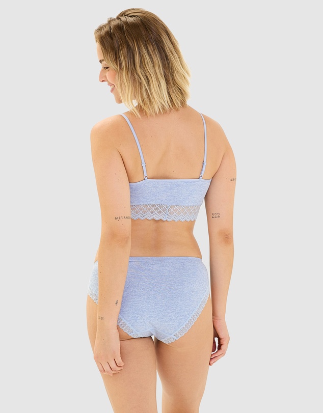 Billet Doux - Zen Dentelle Longline Wirefree Bralette with Lace