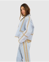 Belle & Bloom - Free And Forward Quilted Denim Jacket