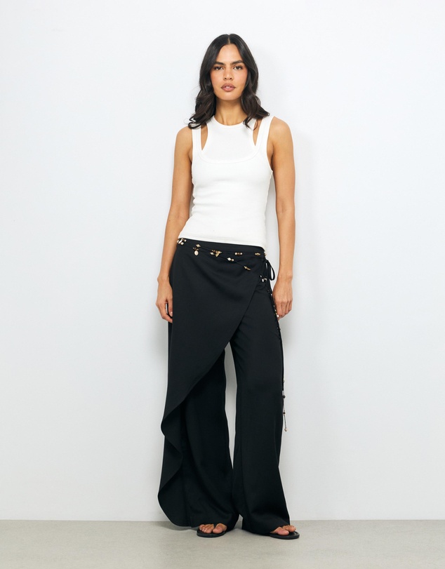 AERE - Margot Wrap Summer Suiting