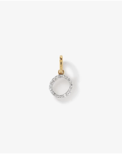 Michael Hill - Diamond Letter O Initial Pendant in 10kt Yellow Gold