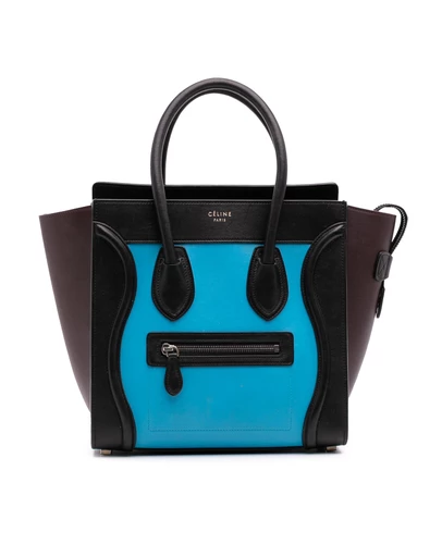 Pre-Loved by Azura Reborn - Pre-Loved Micro Tricolor Leather Luggage Tote