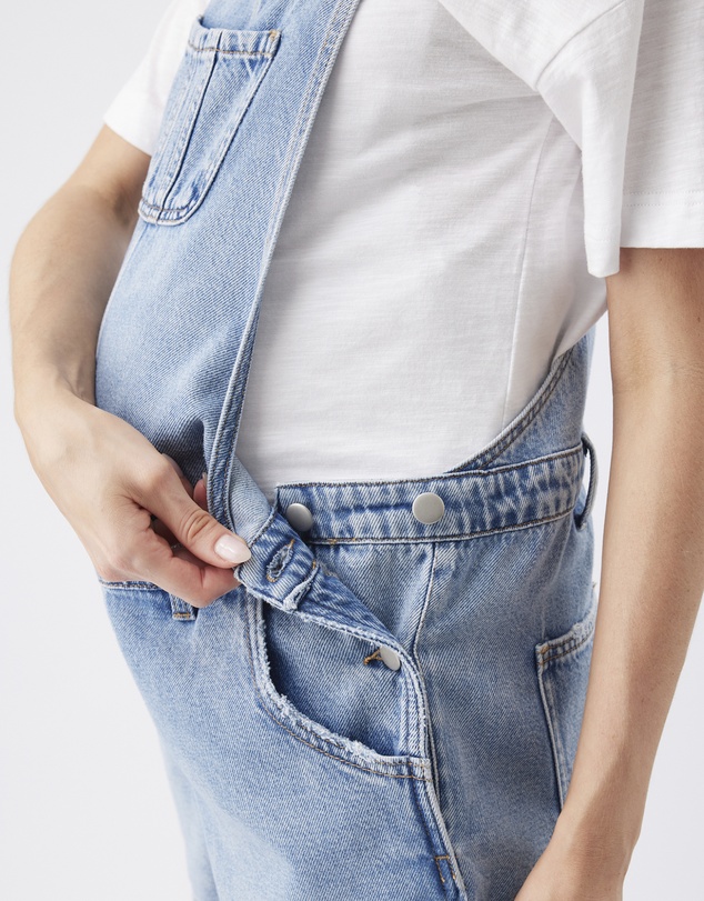 Ripe Maternity - Bre Denim Short Overalls