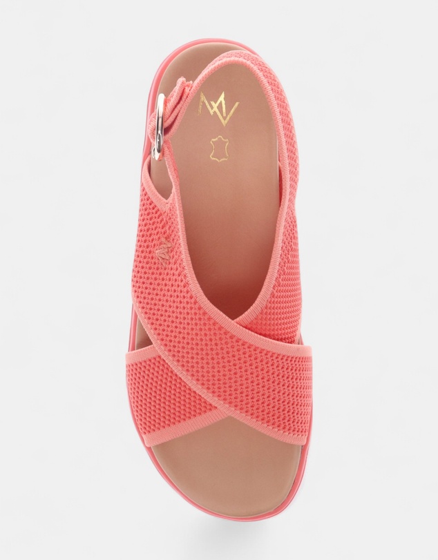 Mia Vita - Celia Wedge Sandal - Coral