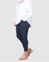 Love Your Wardrobe - Tia Invisible Zip Stretch Pant