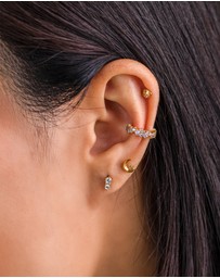 Wanderlust + Co - Aurora Pave Gold Ear Cuff