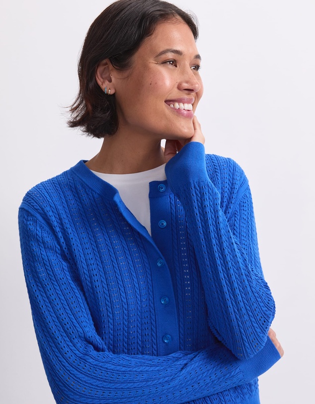 Sportscraft - Elka Cable Pointelle Cardigan
