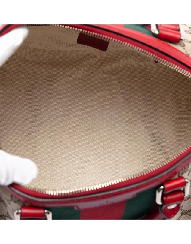 Pre-Loved by Azura Reborn - Pre-Loved Medium GG Canvas Web Joy Boston Bag