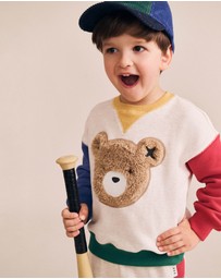 Huxbaby - Furry Huxbear Colour Block Sweat - Babies-Kids
