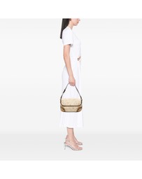 Pre-Loved by Azura Reborn - Pre-Loved 160th Anniversary Suede Trimmed Canvas Flap Shoulder Bag
