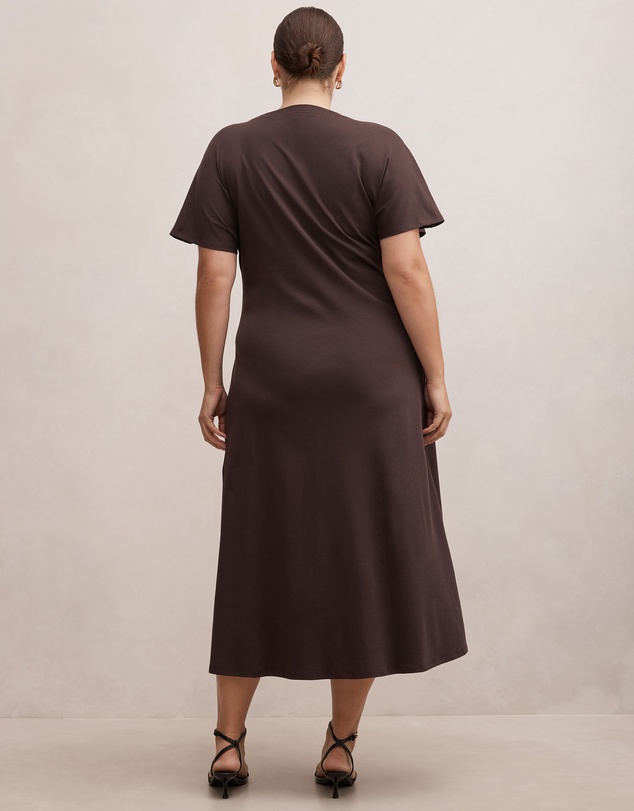 Forever New Curve - Rose Curve T-shirt Twist Midi Dress