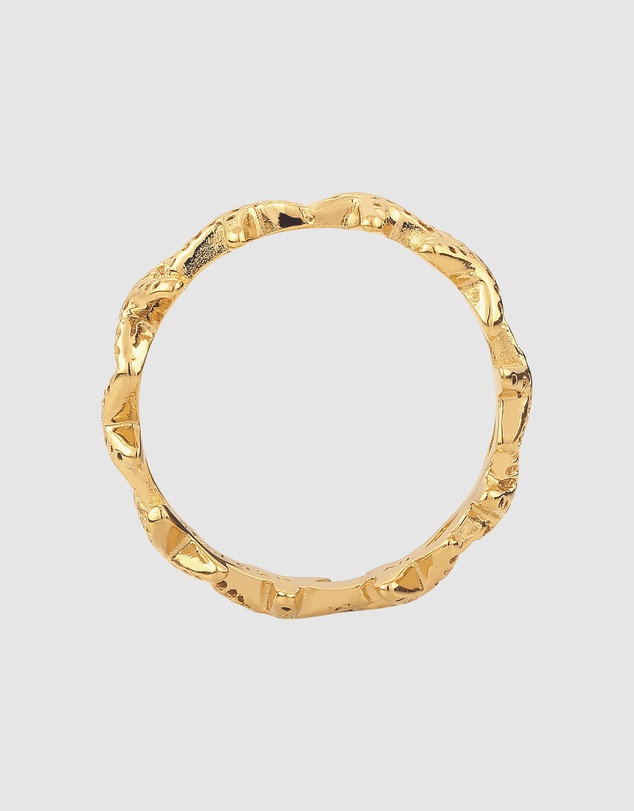 Elli Jewelry - Starfish Band Ring in Gold-Plated 925 Silver