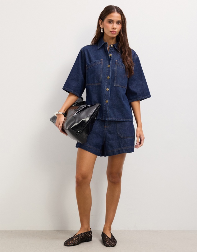 The Fated - Asha Soft Denim Shorts