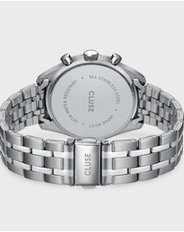 Cluse - Aravis Dual Timer Steel, Green, Silver Colour