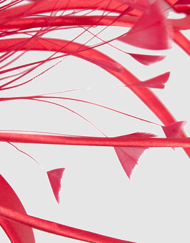 Max Alexander - Edgy Red Sinamay Fascinator Headband