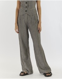 Amelius - Set Sail Linen Stripe Pant