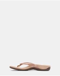 Vionic - Bella Toe Post Sandal - Chevron Dusty Pink