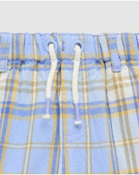 Purebaby - Check Shorts -Kids-Babies