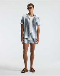 Calibre - Ink Stripe Shirt White Navy
