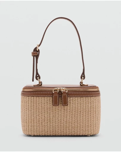 M.N.G - Natural Fibre Toiletry Bag with Zip