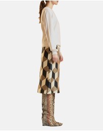 Cynthia Rowley - Silk Wool Midi Skirt