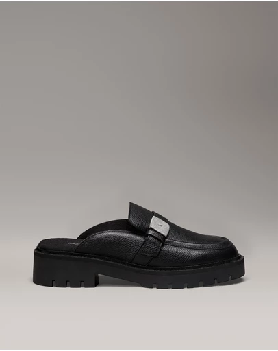 Calvin Klein - Leather Platform Mules