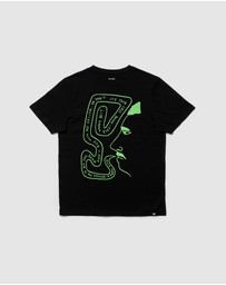 Fallen Footwear - Fallen Footwear Men Pawn Regular Fit Tee Billy Mark Jumper Black/Lime