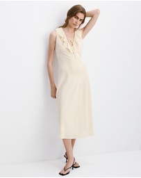 M.N.G - V-Neck Ruffled Dress