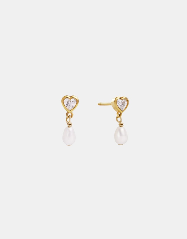 SAINT VALENTINE - True Love Pearl Studs - Gold