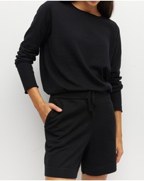 JH Lounge - JHL Long Short (Cotton Cashmere) Black