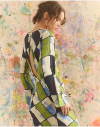 KINGA CSILLA - Oro Tile Olive Maxi Dress