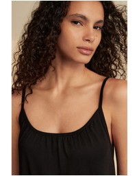 NEXT - Maxi Length Trapeze Shape Ruched Neckline Thin Vest Strap Dress
