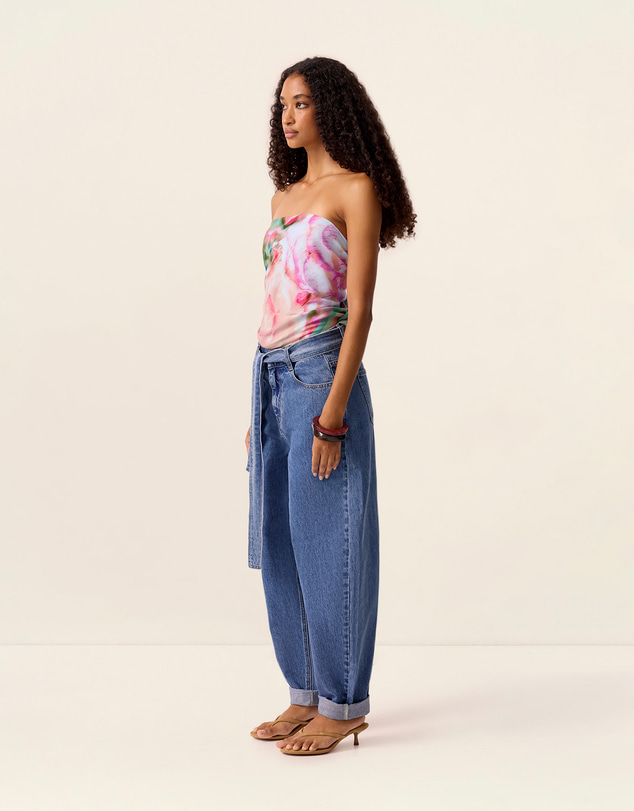 MOS The Label - Elma Denim Barrel Leg Pants