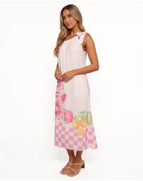 Petal & Pup - Reagan One Shoulder Midi Dress - Pink