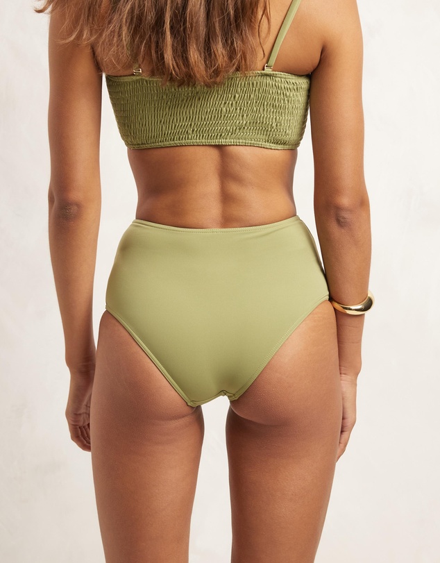 AERE - Recycled Nylon High Waist Bikini Bottoms