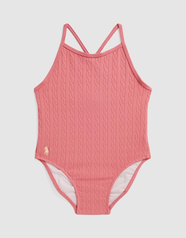 Polo Ralph Lauren - Mini-Cable Jacquard One-Piece Swimsuit - Kids