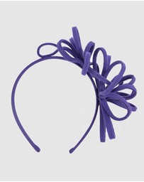 Max Alexander - Felt Purple Loops Fascinator