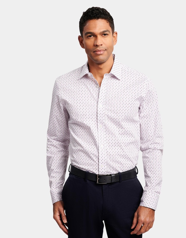 Brooksfield - MODERN RETRO PRINT REG FIT BUSINESS SHIRT