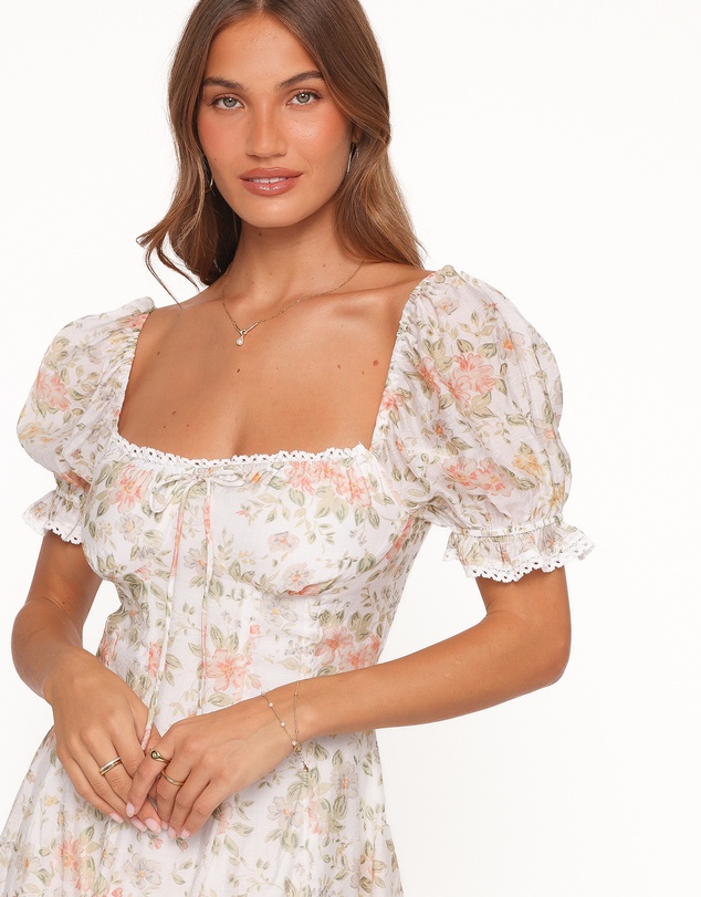 Petal & Pup - Lavia Mini Dress - White Multi Floral