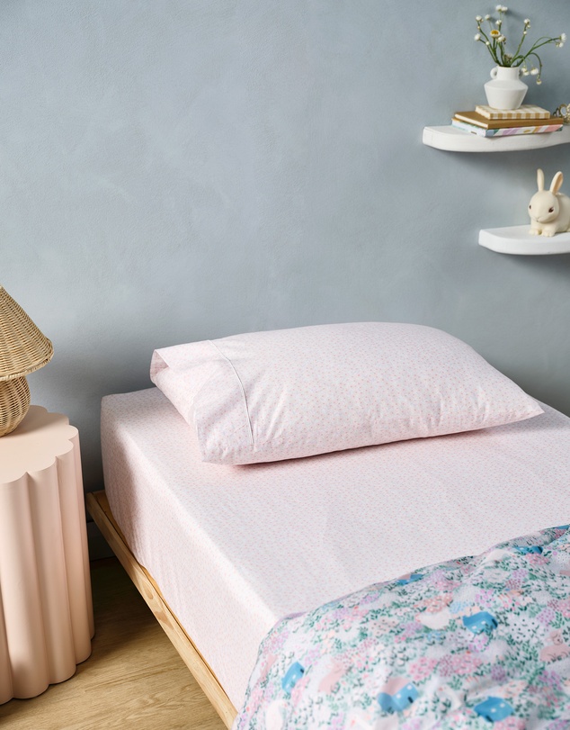 Linen House Kids - Daisy Meadow Fitted Sheet + Pillowcase Set
