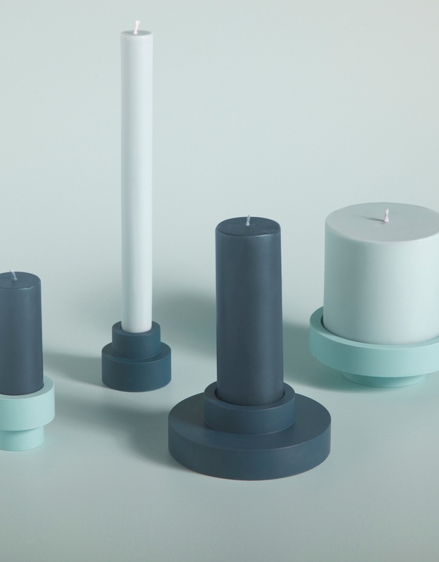 porter green - flipp lrg silicone unbreakable candle holder set