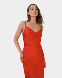 Forcast - Mae Side Ruched Satin Dress