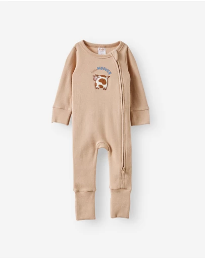 Cotton On Kids - Growie Long Sleeve Zip Romper