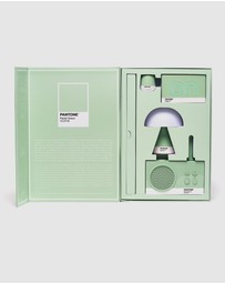 Lexon - Lexon GIFT Set PANTONE - Includes Mino+ Mini Speaker, Flip Classic Clock, Mina M Lamp, Thykho 3 Speaker - Green