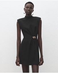 M.N.G - Dress With Metal Embellishment And Cut-Out