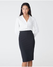 Forcast - Lila V-neck Satin Blouse