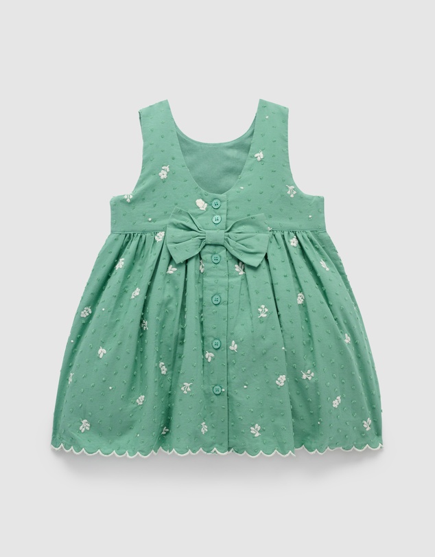 Purebaby - Embroidered Dress -Kids-Babies