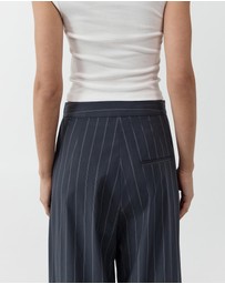 St. Agni - Stripe Relaxed Pleat Pants